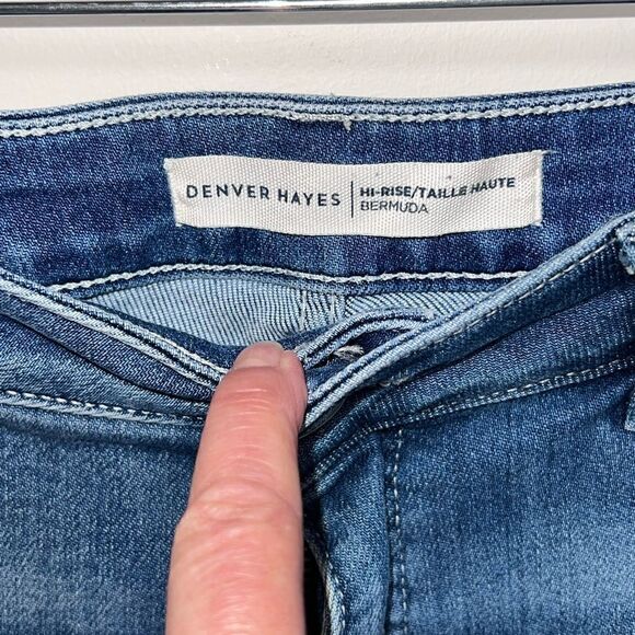 Denver Hayes High Rise Stretch Denim Bermuda Shirts Womens Sz 16 - Picture 3 of 6